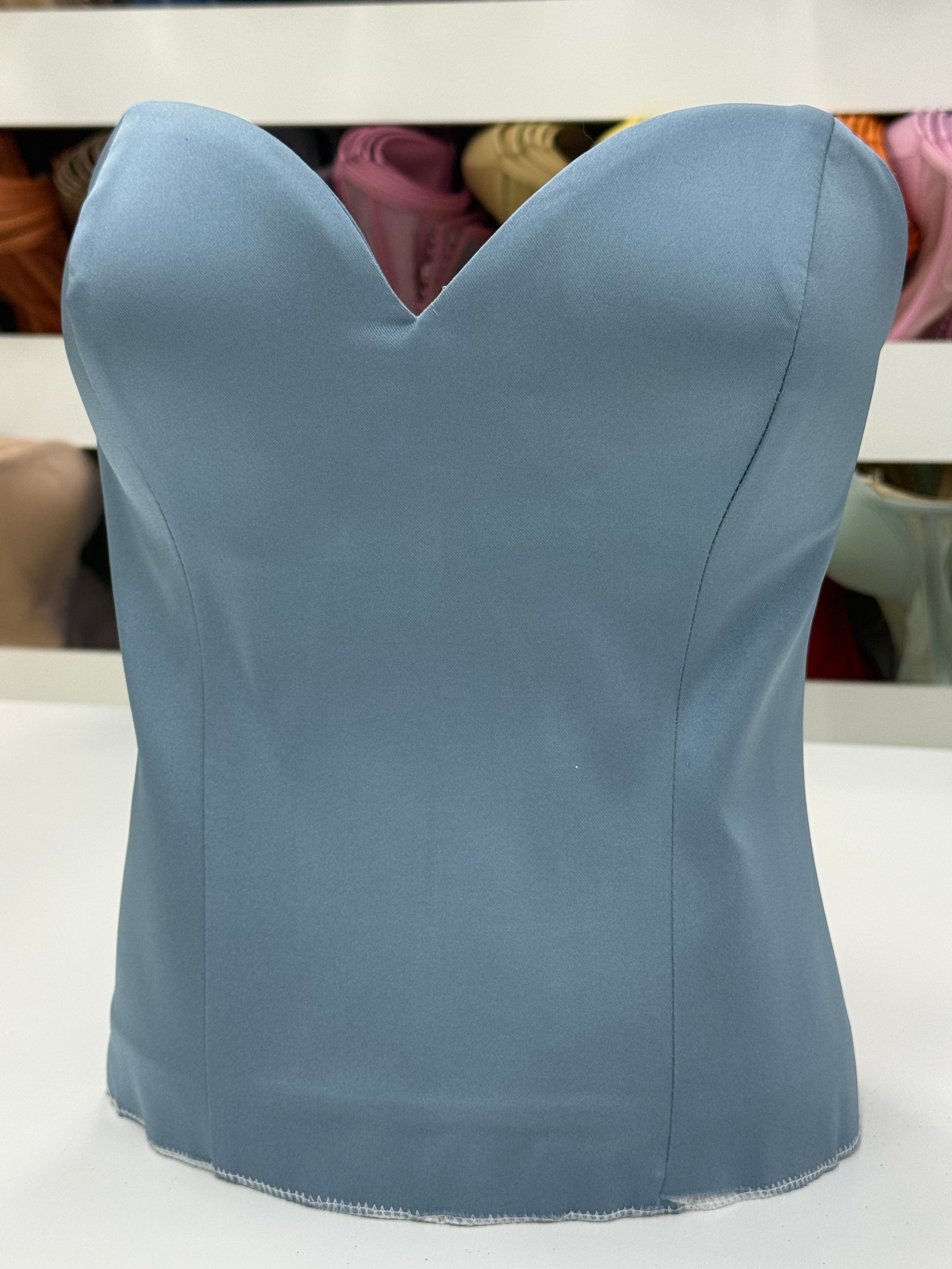 Powder Blue Satin Corset A