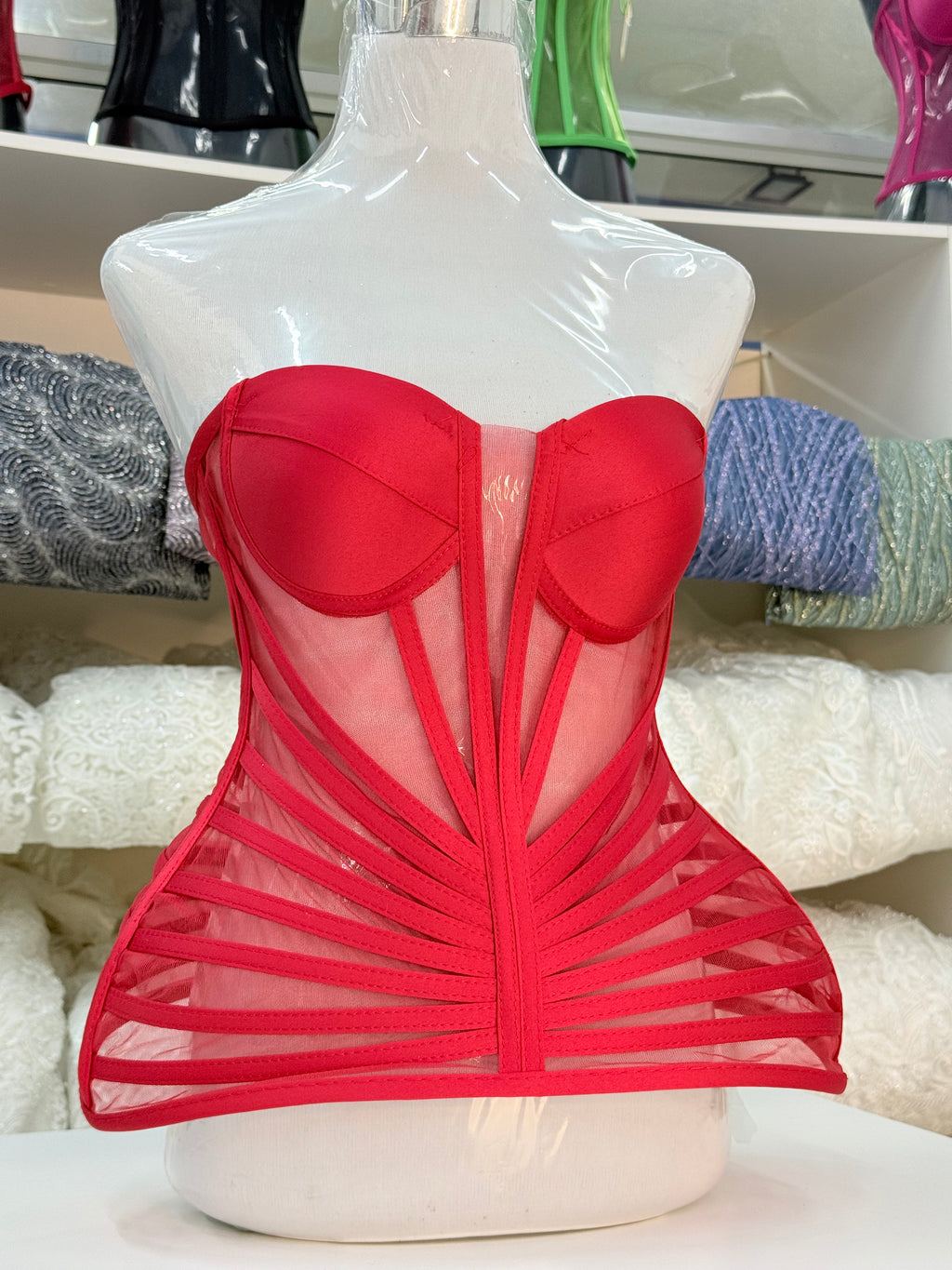Red Curvy Corset B