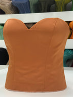 Burnt Orange Satin Corset A