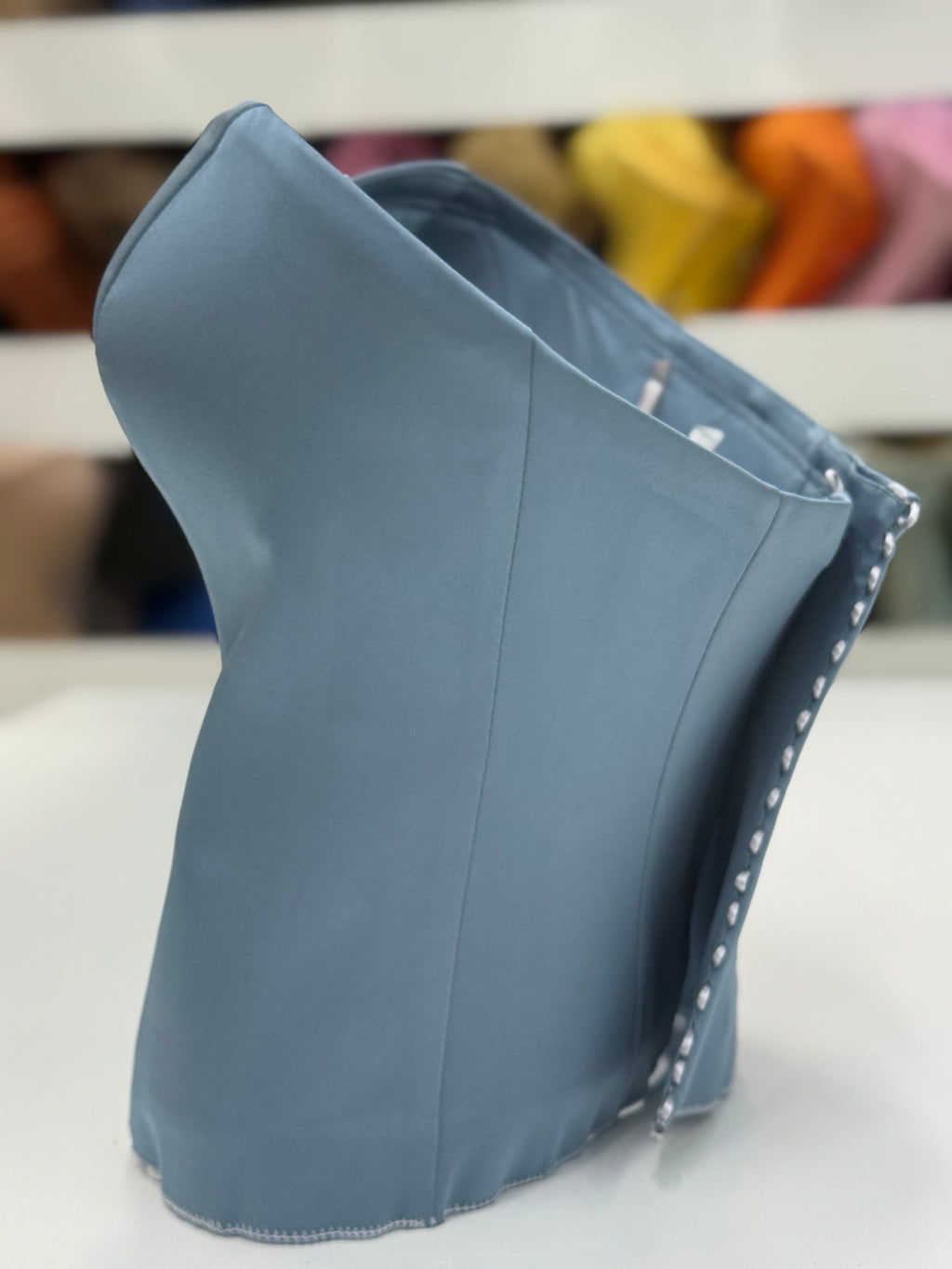 Powder Blue Satin Corset A