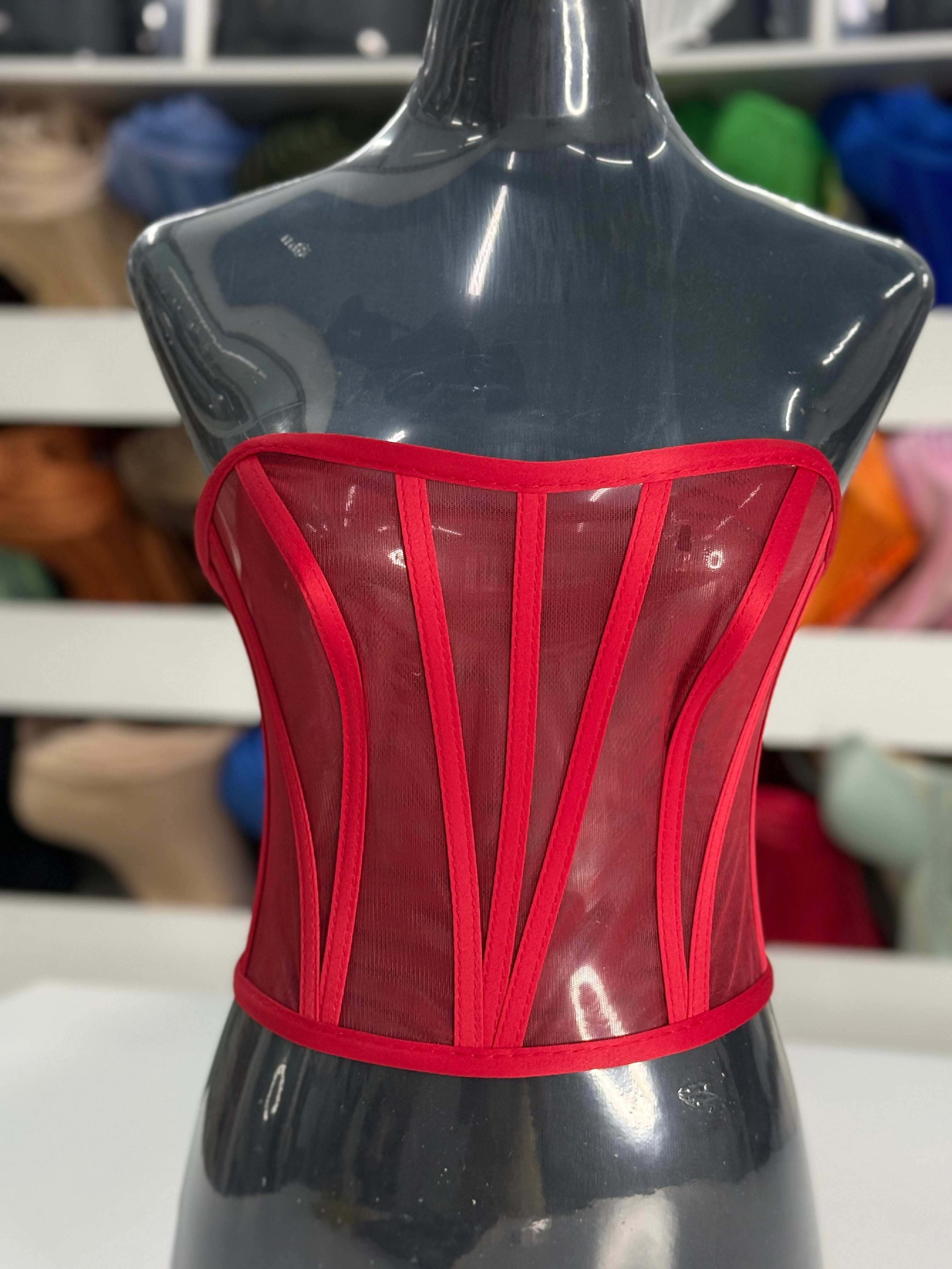 Red Cup-less Corset