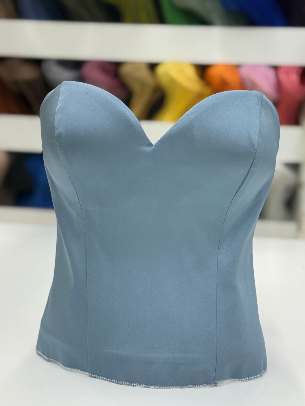Powder Blue Satin Corset A