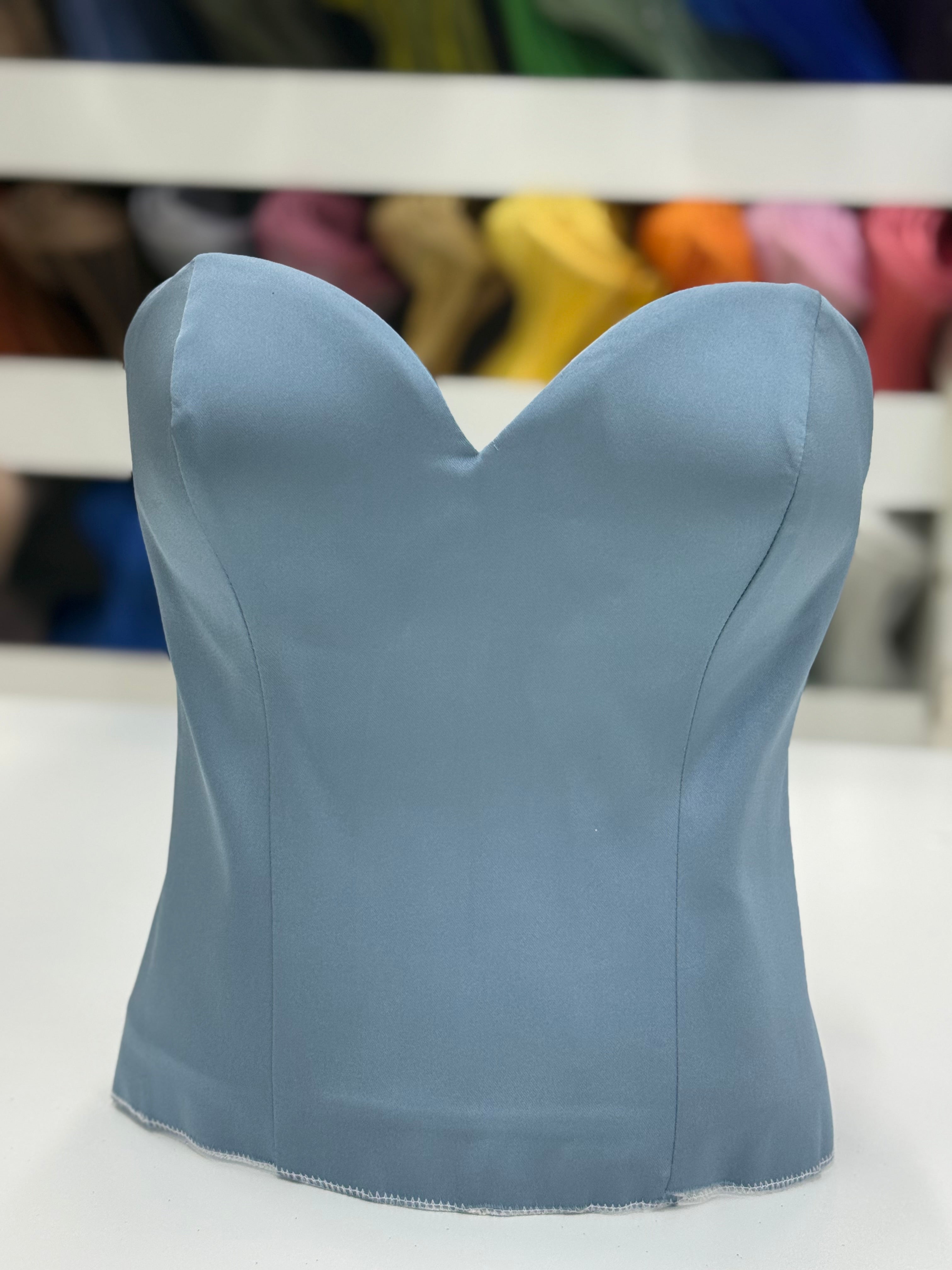 Powder Blue Satin Corset A