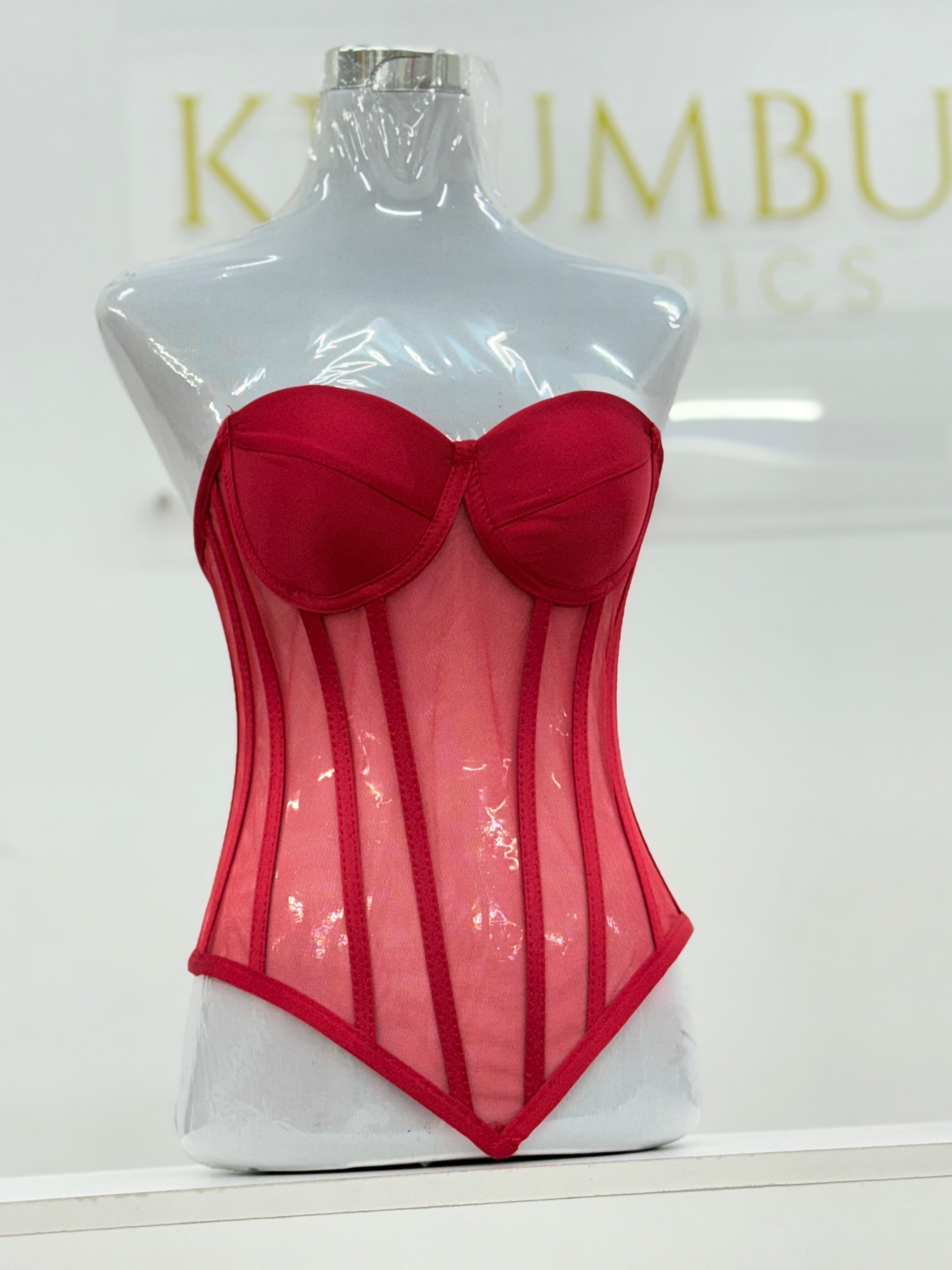 Red Bottom V Shaped Corset