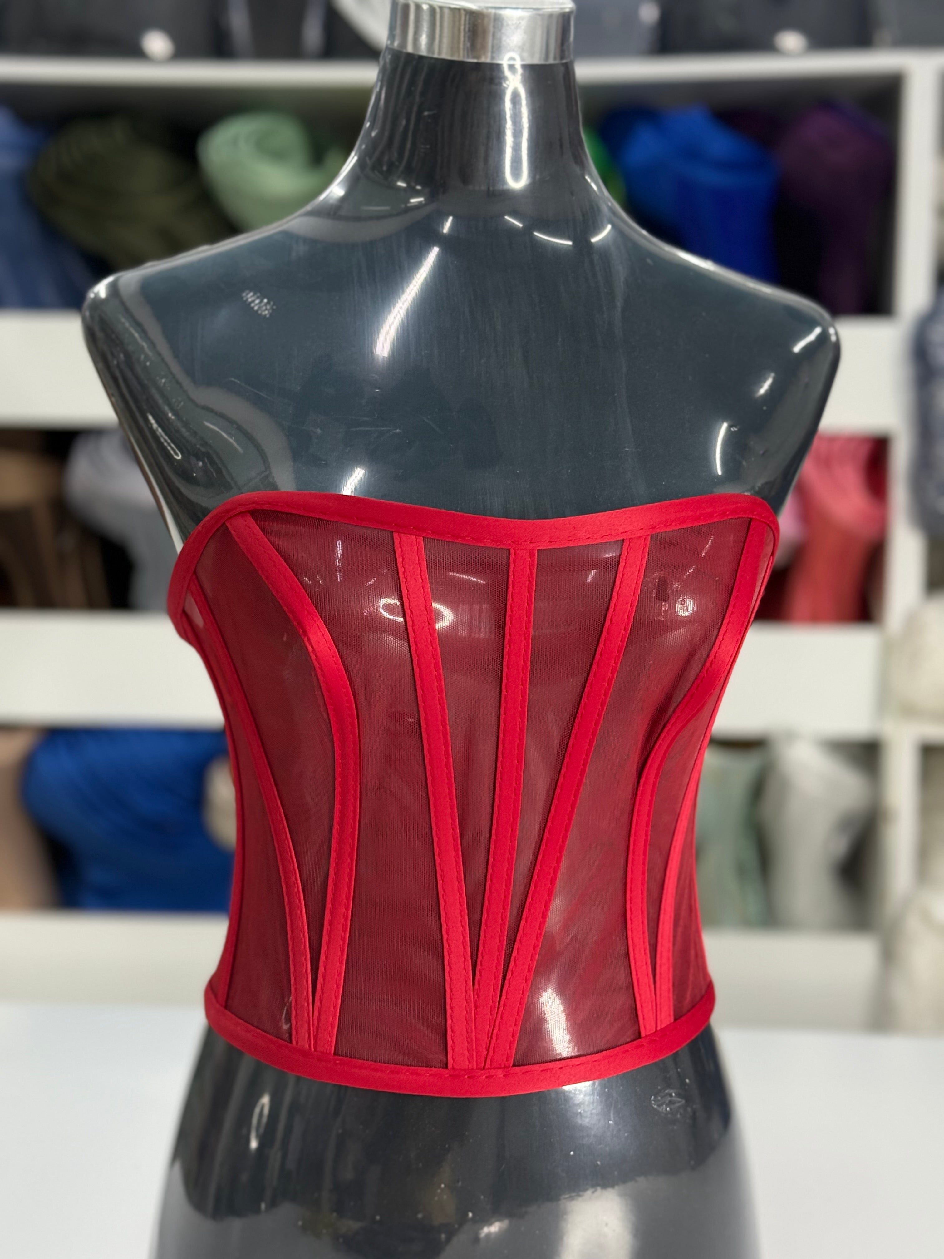 Red Cup-less Corset