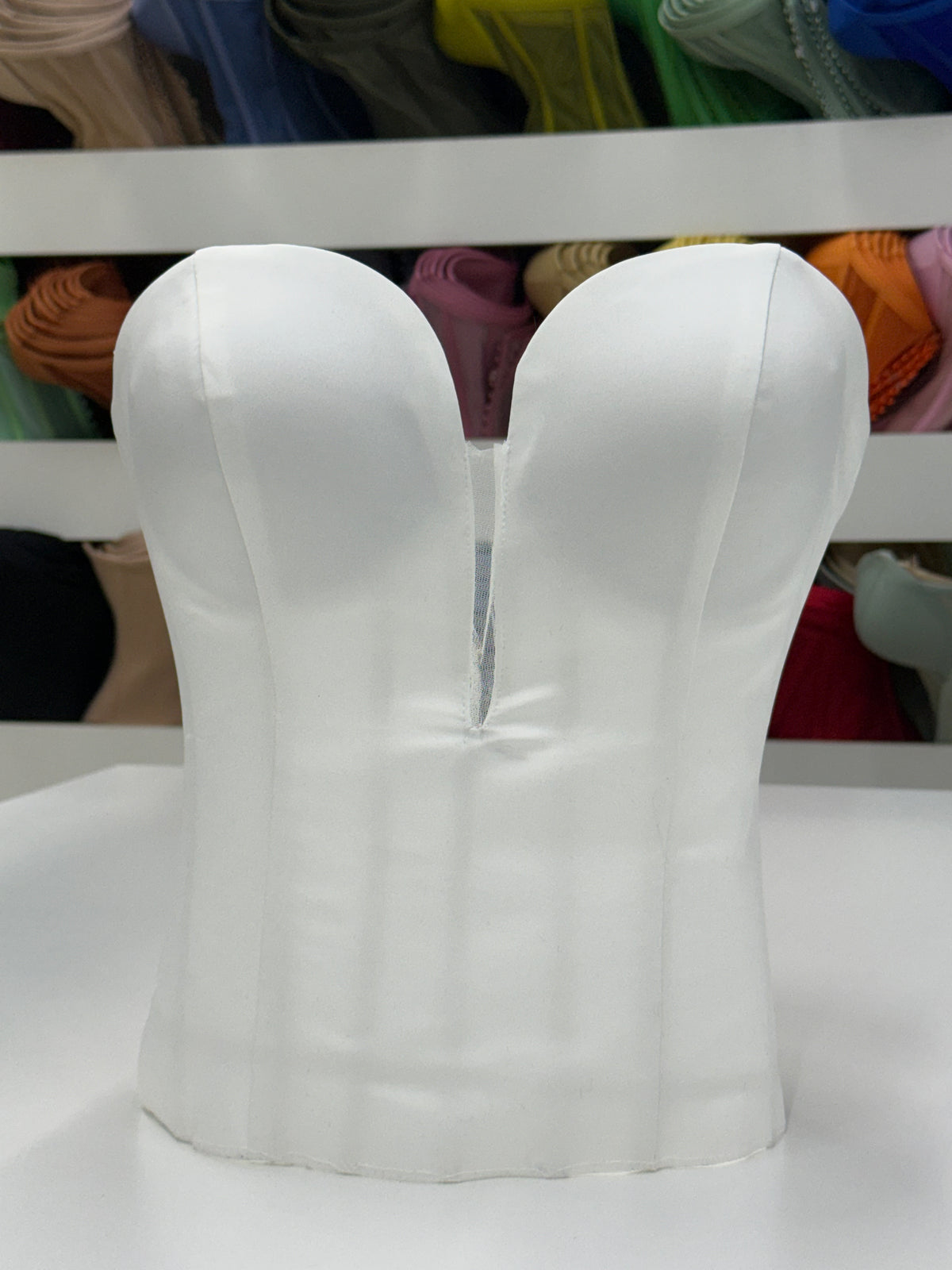 White Satin Corset