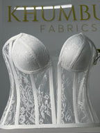White Chantily Corset With Plunge Neckline