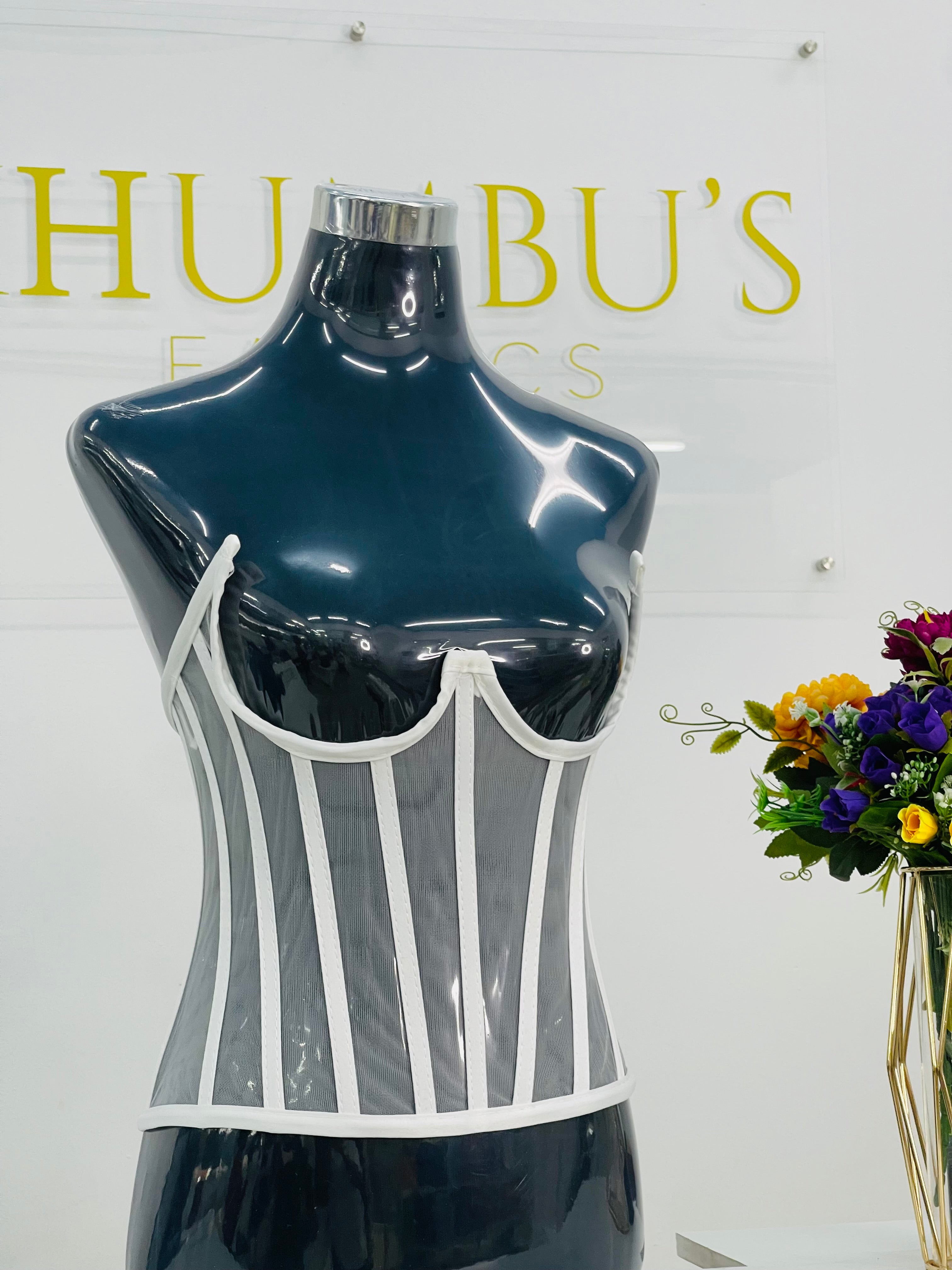 White Cupless Corset
