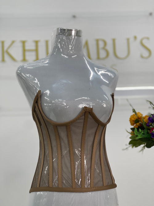 Brown Cupless Corset