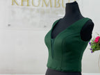 Emerald Green Corset Satin Vest